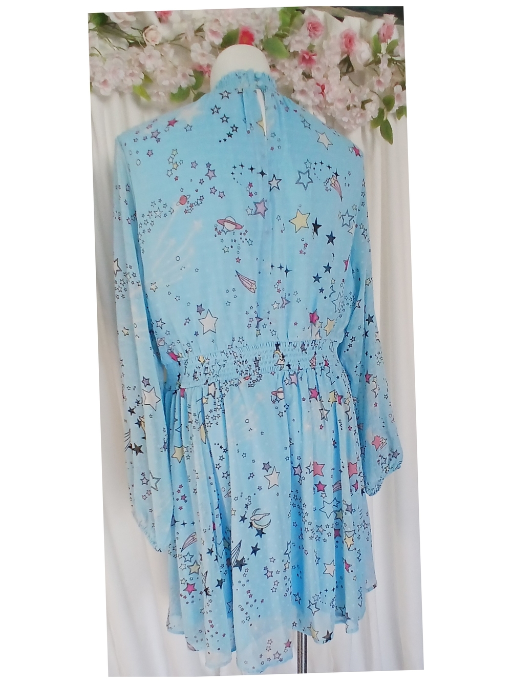 torrid Light Blue Star Print Midi Dress - Picture 6 of 10